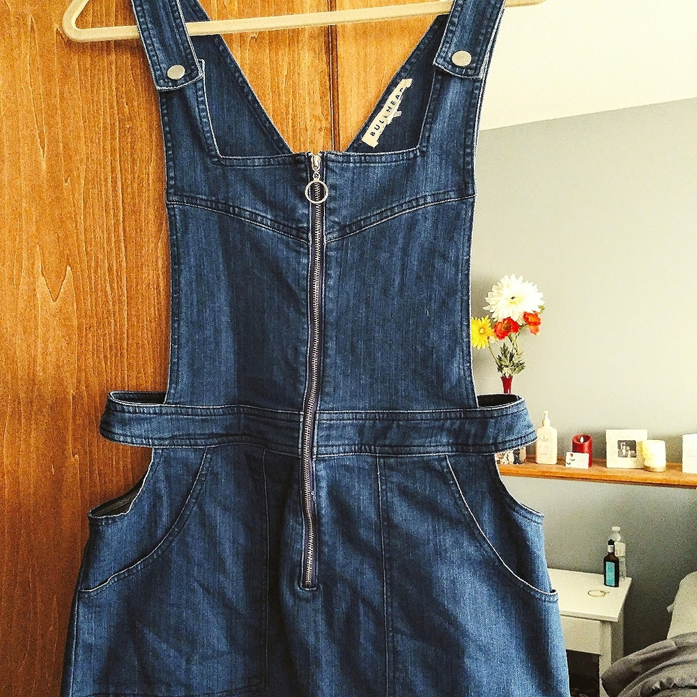 Bullhead Overall Denim Dress (L)